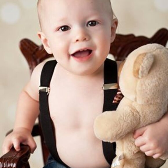 Kids Black Suspenders - Picture 1 of 1